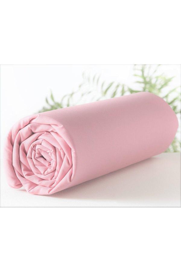 Maki Home Yüzde Yüz Pamuklu Pembe 160X200 + 2*(50X70) Çift Kişilik Lastikli Çarşaf Takımı - Image 1