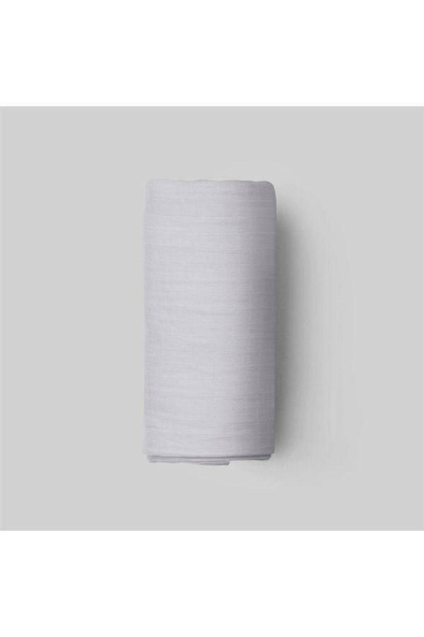 Makiteks %100 Pamuklu Açık Gri 120X200 Tek Kişilik Lastikli Çarşaf Ve Yastık Kılıfı - Image 1