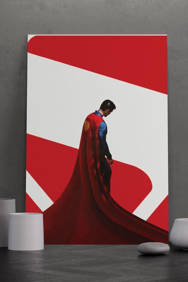 Superman Logo Tasarım Kanvas Tablo - Image 1