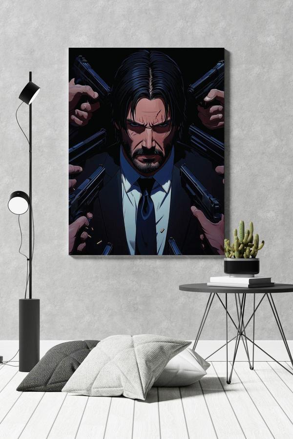 John Wick ve Düşmanları Kanvas Tablo - Image 1