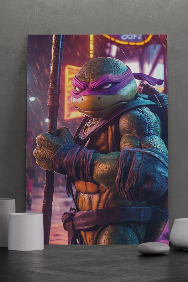 Donatello Ninja Kaplumbağalar ve Silahı Kanvas Tablo - Image 1