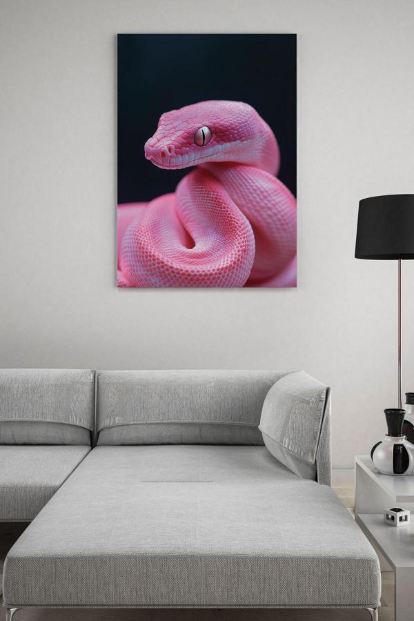 Pembe Yılan Kanvas Tablo - Image 1
