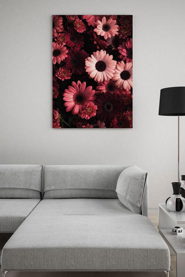 Pembe Tonlarında Çiçekler Kanvas Tablo - Image 1