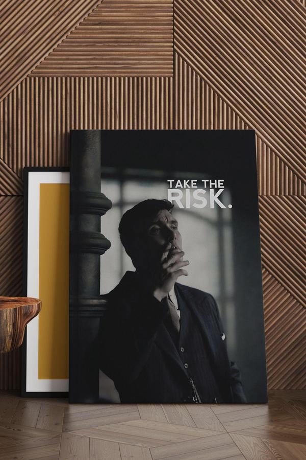 Thomas Shelby Take the Risk Kanvas Tablo - Image 1