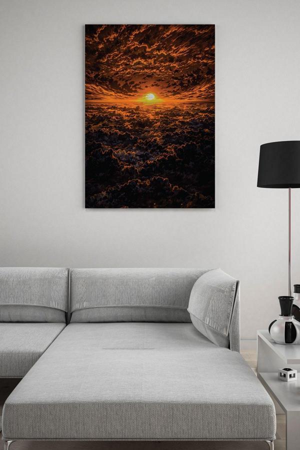 Bulutların Üstünden Gün Batımı Kanvas Tablo - Image 1