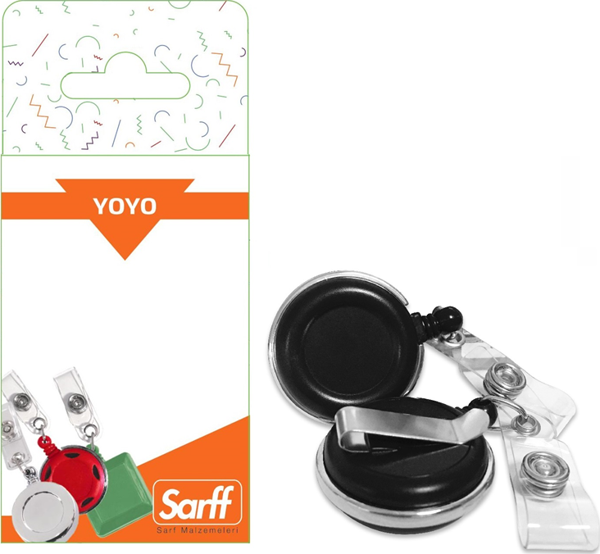 SARFF YUVARLAK KANCALI LÜX SİYAH YOYO BLİSTER - 2ADET - Image 1