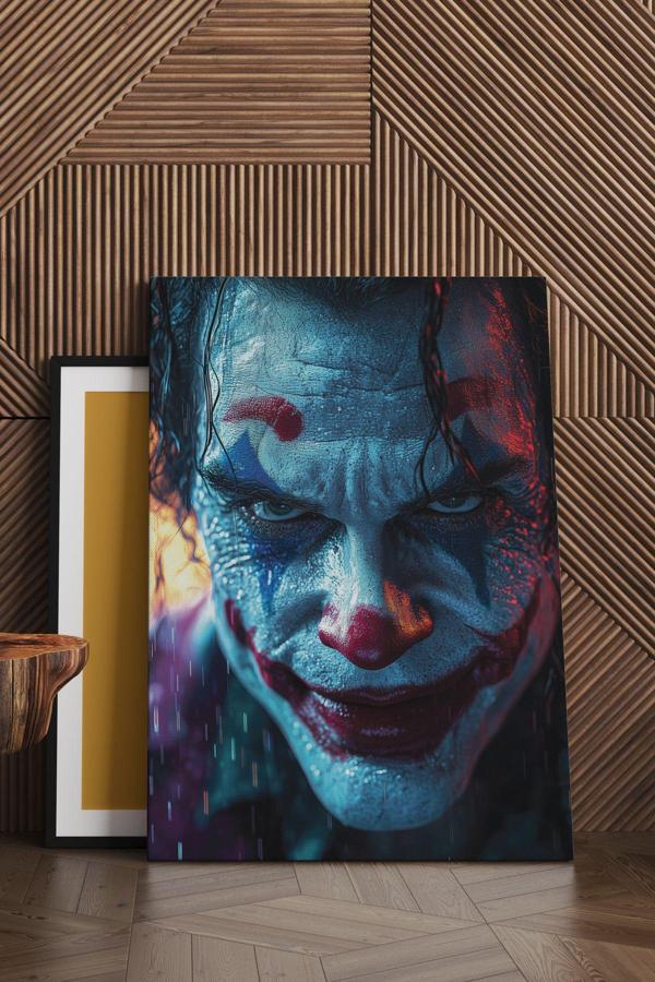 Sinirli Joker Face Kanvas Tablo - Image 1