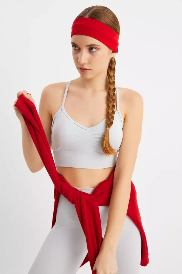 Kadın %100 Pamuklu Penye, Kaymaz, Terletmez, Ultra Hafif, Spor Saç Bandı Bandana - Image 1
