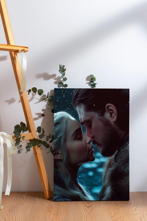 Jon Snow ve Khaleesi Kanvas Tablo - Image 1