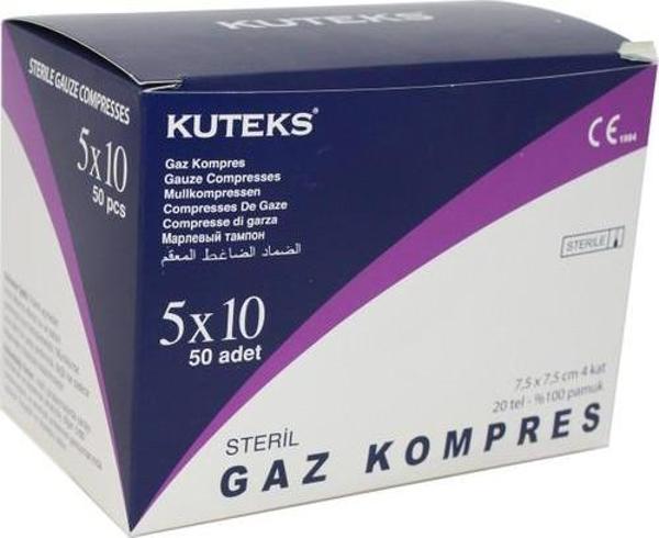 Kuteks Gaz Kompres Steril 5X10'Lu - Image 1