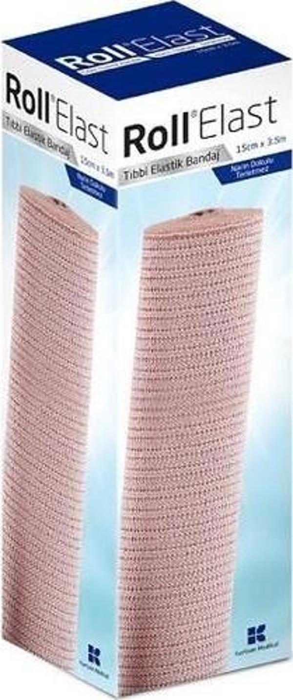 Roll Elast Ten Renngi Tıbbi Elastik Bandaj 15Cmx3.5 M - Image 1