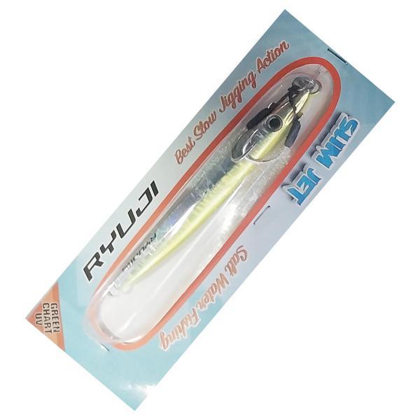 Ryuji Slim Jet 8cm 20gr Metal Jig Yem Green Chart UV - Image 1