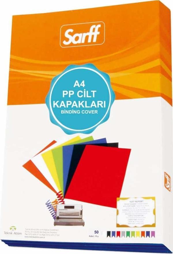 Sarff 450 Micron A4 Şeffaf YEŞİL PP KAPAK 50 li Paket - Image 1