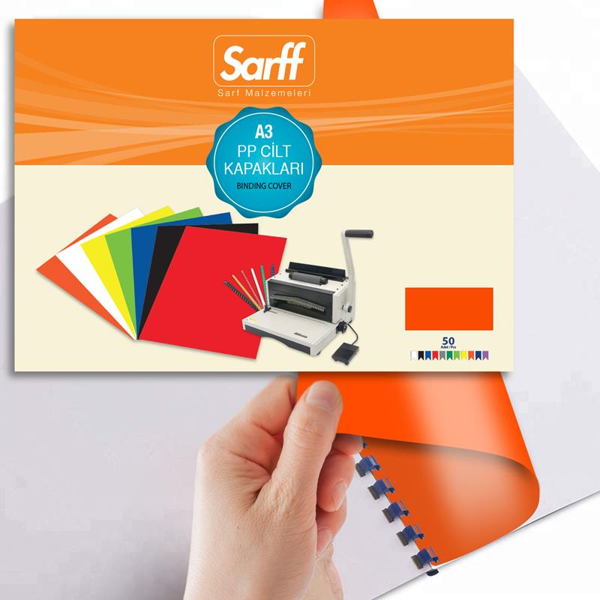 Sarff 450 Micron A3 OPAK TURUNCU PP KAPAK 50 li Paket - Image 1