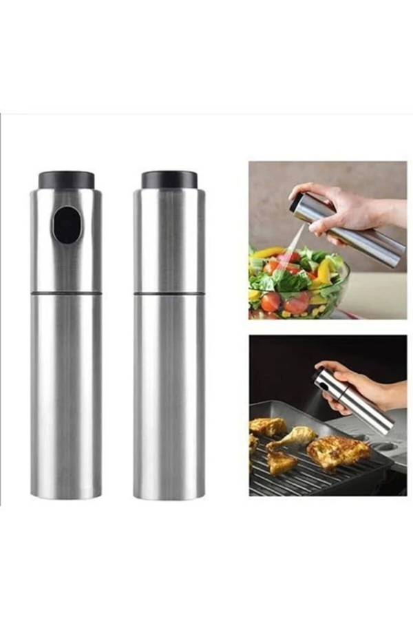 Paslanmaz Çelik Gövdeli Spray Yağlık - Zeytinyağ/sirke Püskürtücü - Image 1