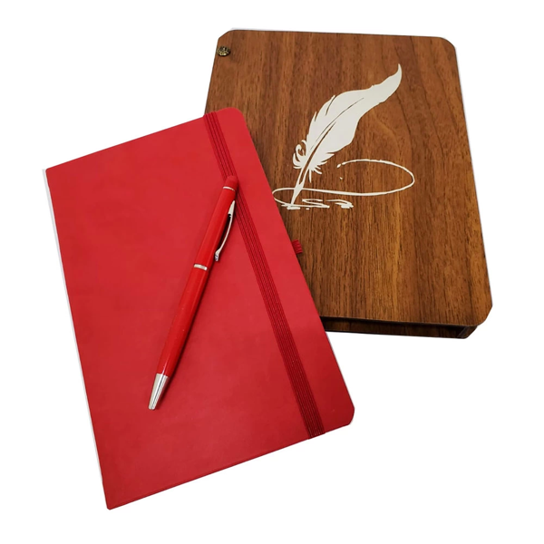 Ahşap Kutulu Defter Kalem - Image 1