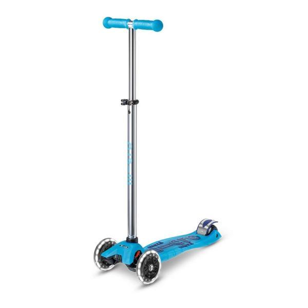 Maxi Micro Scooter Deluxe Glow Led Plus Crystal Blue MMD377 - Image 1