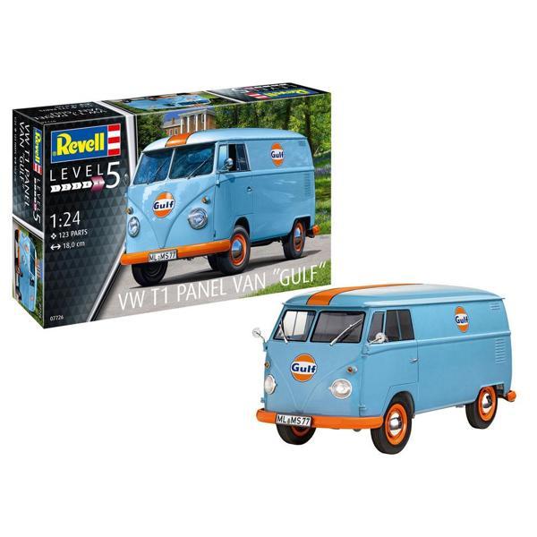 Revell Model Kit Araba VW T1 Panel Van Gulf Decoration 07726 - Image 1