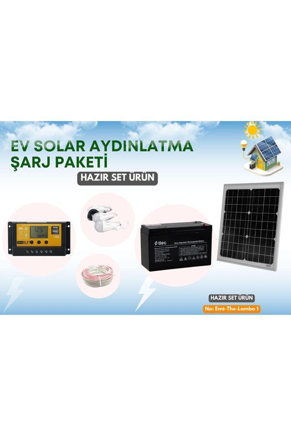 Tnl Güneş Enerji Panelli Solar Aydınlatma Sistemi Cep Telefonu Şarj Edebilirsiniz 1. Sınıf Solar Sistem - Image 1