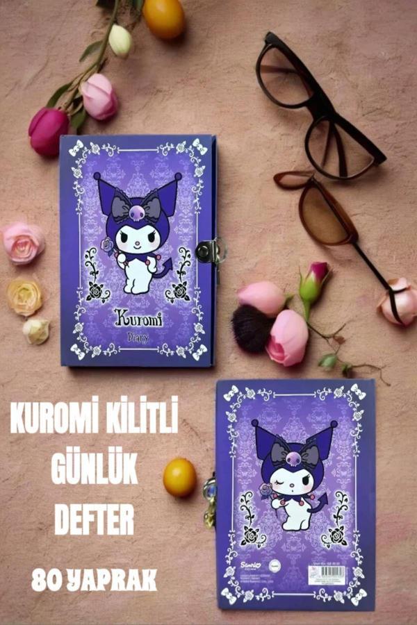 Kuromi Kilitli Defter 80 Yaprak Mavi- 14 X 20 - Image 1
