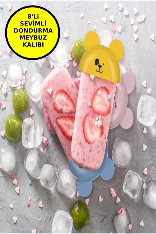8'li Kolay Şekillendirici Sevimli Çocuk Meybuz & Dondurma Kalıbı - Image 1