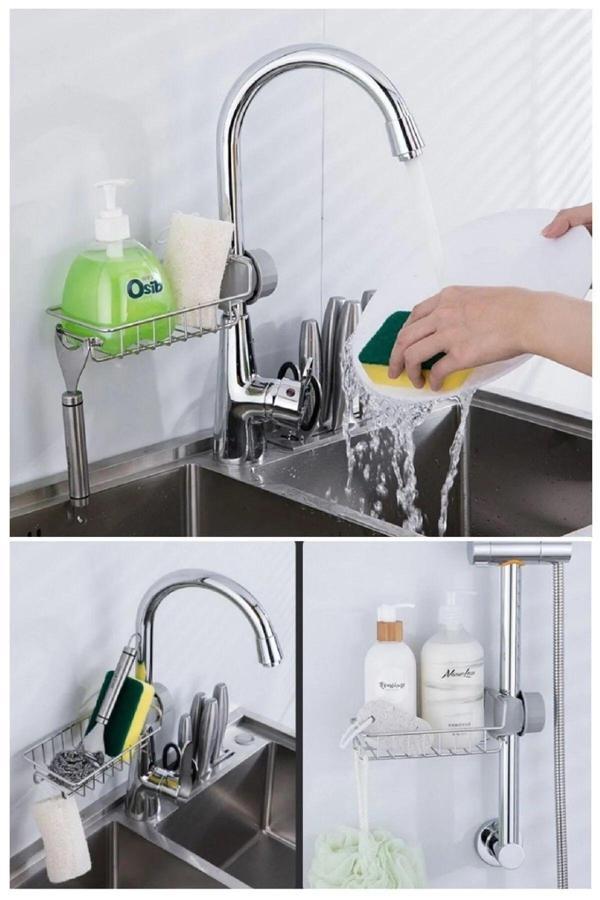 Mutfak ve Banyo Organizer Demir Raf Tek Kat - Image 1