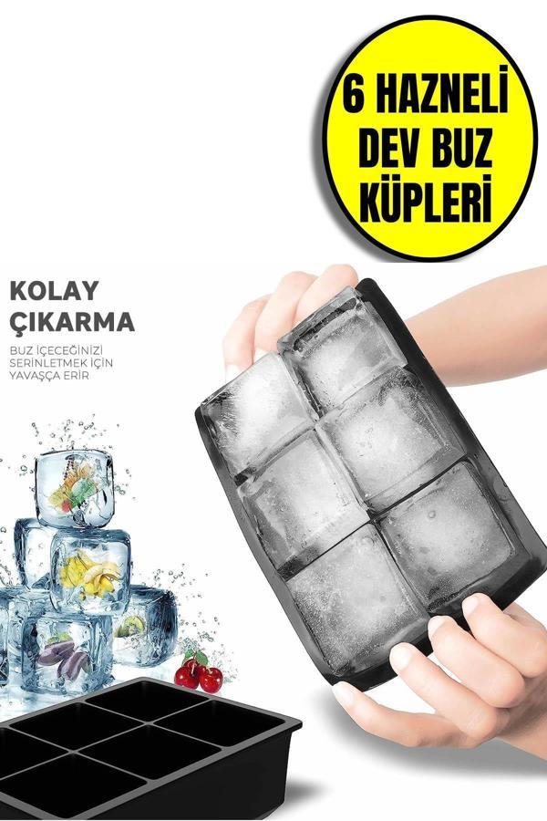 Büyük Buz Küpü Kalıbı, Kokteyl, Meşrubat Silikon Eski Moda Buz Kalıbı - Image 1
