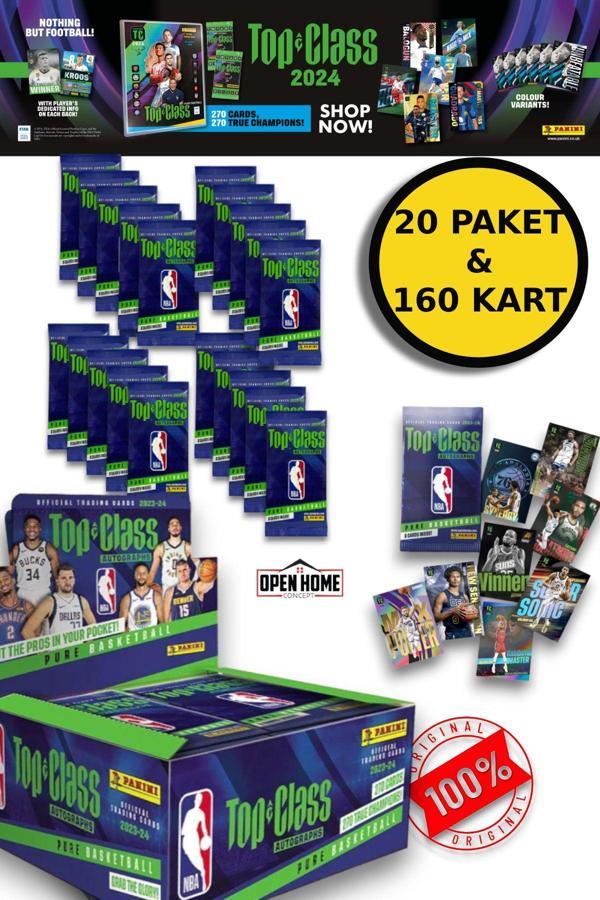 Panini Nba Top Class 2024 Koleksiyonluk Basketbolcu Kartları + 20 Paket (160 Adet Kart) - Image 1