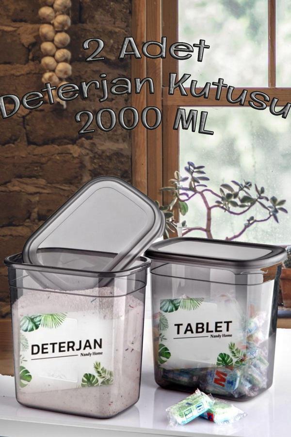 2 Adet Etiketli Detarjan Kutusu 2000 ml - Image 1