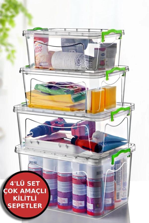 4'Lü Set Elite Line Çok Amaçlı Depolama ve Düzenleme Seti - Image 1