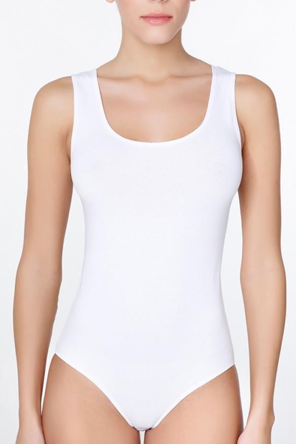 6 Adet Çift Kaplan Bayan Geniş Askılı Çıtçıtlı Body 761 - Image 1