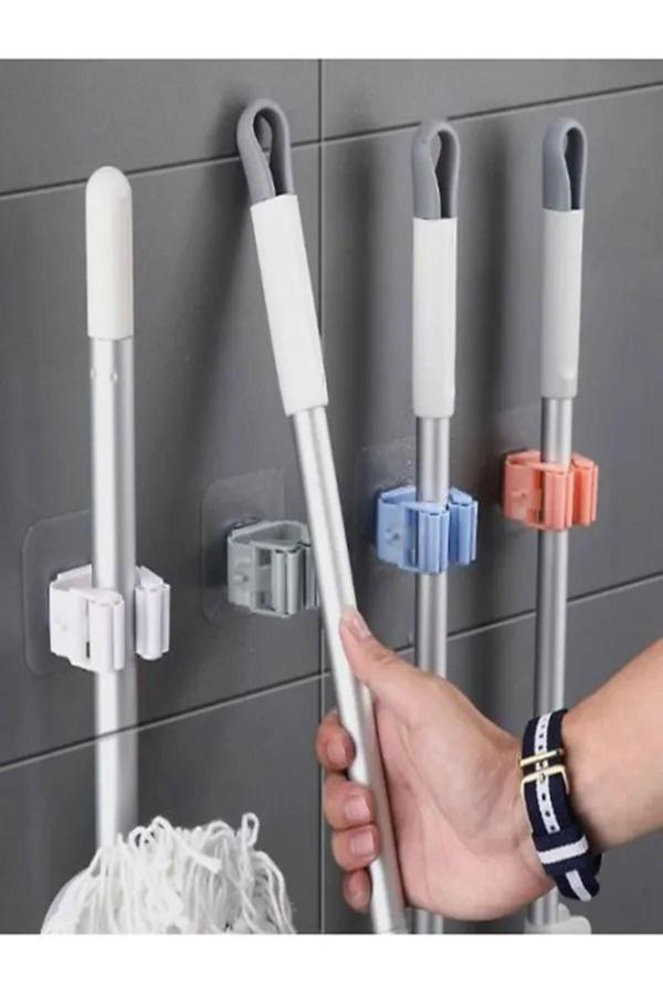 Yapışkanlı Pratik Mop Tutucu 4 Adet - Image 1
