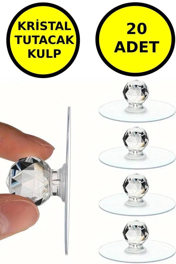 20 Adet Çok Amaçlı Yapışkan Kristal Tutacak Kulp - Image 1