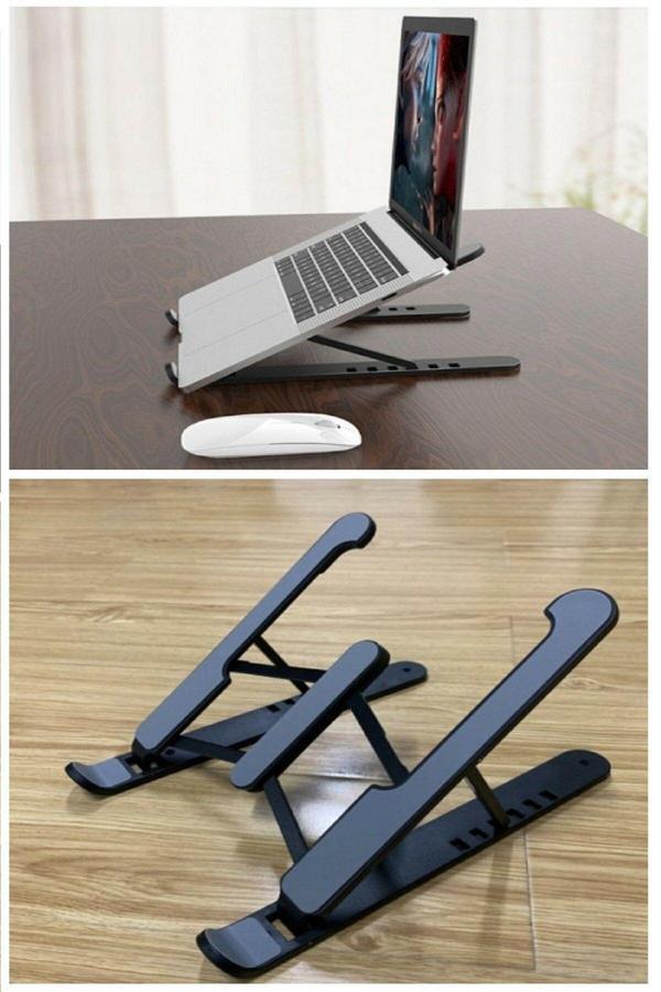 Plastik Yükseklik Ayarlı Laptop Standı Siyah - Image 1
