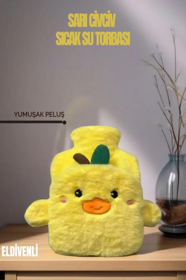 Sarı Civciv Sıcak  Su Torbası Yumuşak Peluş Hediyelik - Image 1