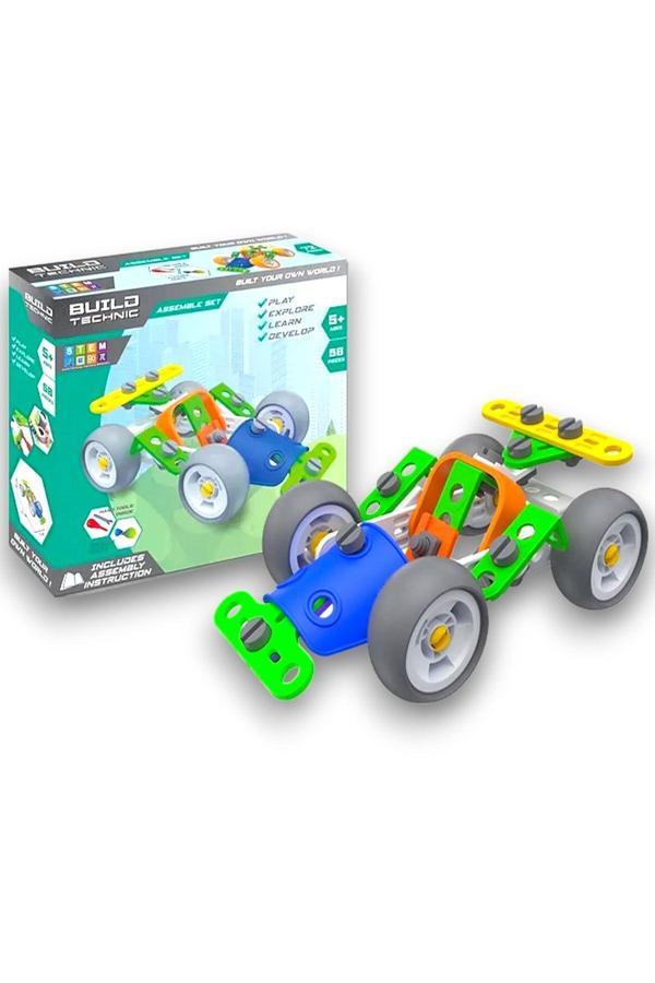 58 Parça Tak-sök Go-kart Arabası Block Yapı Seti - Image 1
