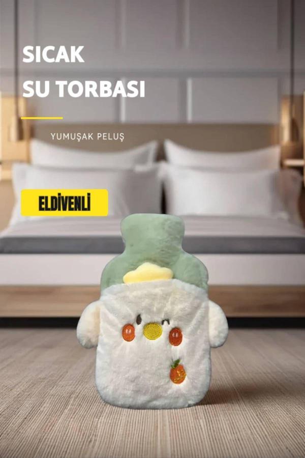Sıcak Su Torbası Yumuşak Peluş Eldivenli Civciv Figürlü Hediyelik - Image 1