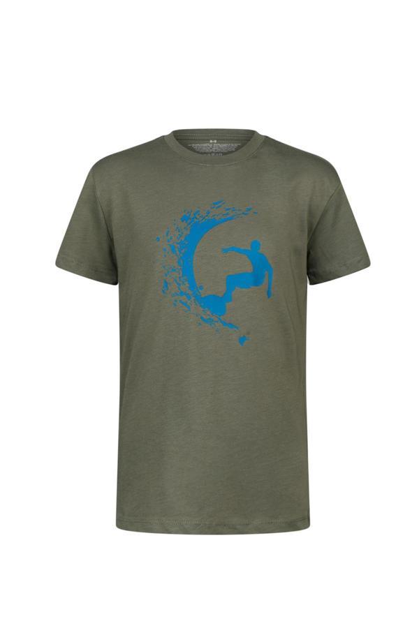 2AS Aja Çocuk Baskılı T-Shirt Haki 220 - Image 1