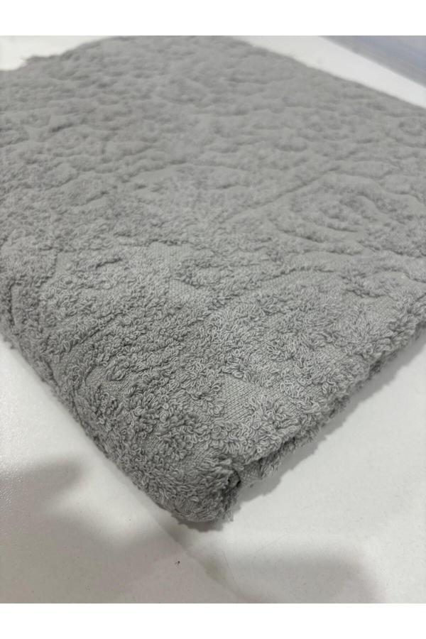 Kayabey %100 Pamuk Gri Banyo Havlusu Ekstra Yumuşak Plaj Havlusu 90 X 150 Cm 700 Gr - Image 1