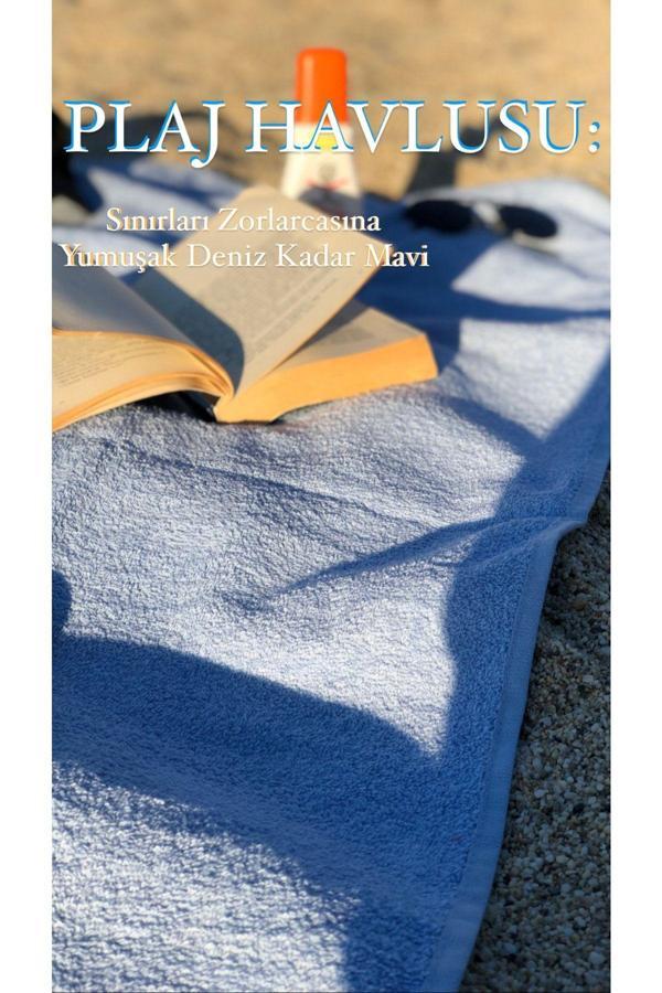 Tks Banyo & Plaj Havlusu Büyük Boy Mavi Renk 1.Sınıf Iplik 410Gr - Image 1