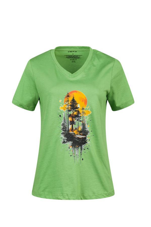 2AS Alone Baskılı V Yaka Kadın T-Shirt 413 - Image 1