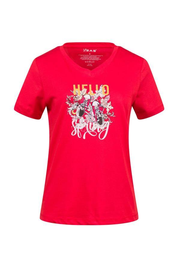 2AS Alone Baskılı V Yaka Kadın T-Shirt 402 - Image 1