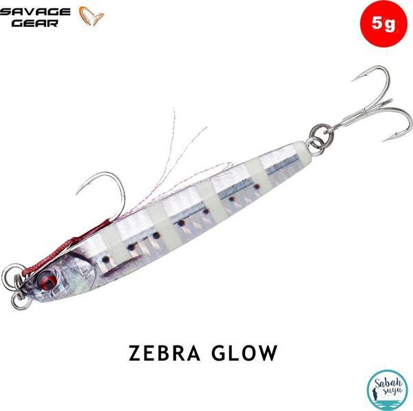 Savage Gear 3D Jig Minnow Baby Jig 5gr 4.6cm Zebra Glow - Image 1