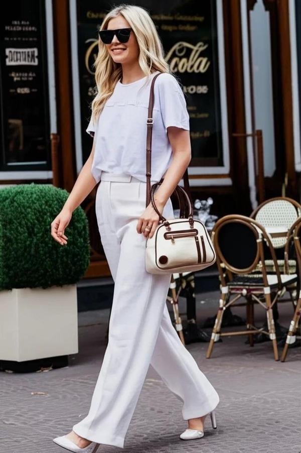 Fonksiyonel Vegan Deri Omuz Ve El Çantası Düzenleyici Bölmeli Şık Kemer Detayı Profesyonel Görünüm - Image 1