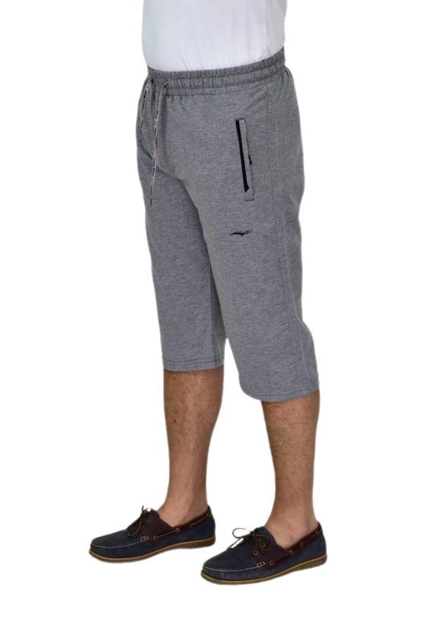 Erkek Büyük Beden Rahat Kesim Düz Paça Likralı Kumaş Kapri BGL-ST04617 - Image 1