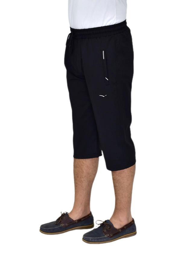 Erkek Büyük Beden Rahat Kesim Düz Paça Likralı Kumaş Kapri BGL-ST04617 - Image 1