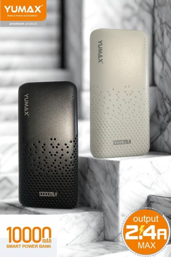 Yumax 10000 Mah Mx8 Powerbank | 2.4A Çift Usb Çıkışlı | Hızlı Şarj Destekli | Taşınabilir Şarj Cihazı - Image 1