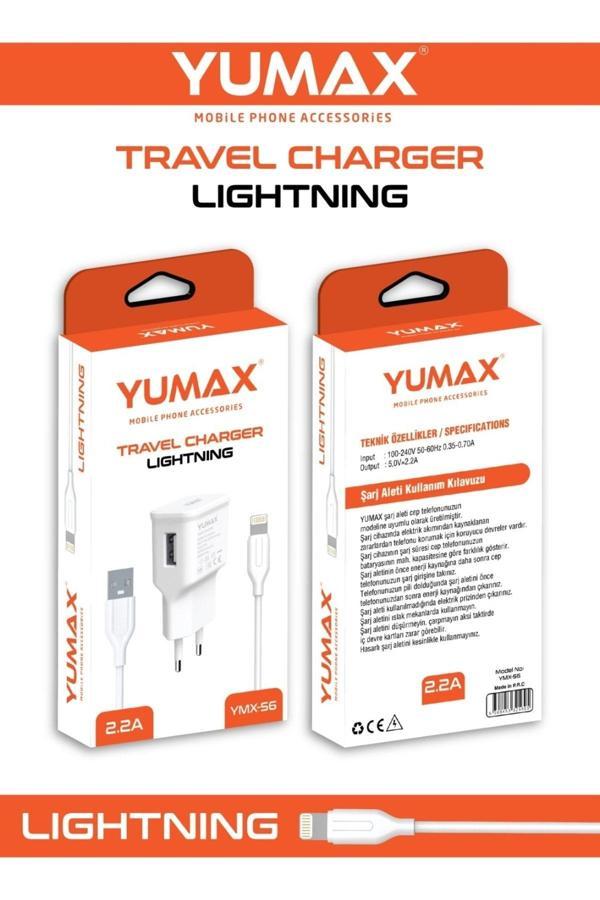 Yumax 2.2 Amper Lightning Ios Şarj Aleti Iphone Uyumlu Ios - Image 1