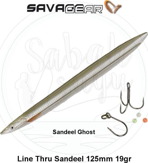 Savage Gear 3D Line Thru Sandeel 125mm 19g 02 Sandeel Ghost - Image 1