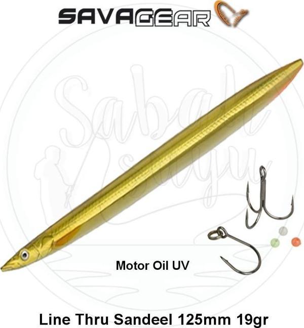 Savage Gear 3D Line Thru Sandeel 125mm 19g 06 Motoroil UV - Image 1